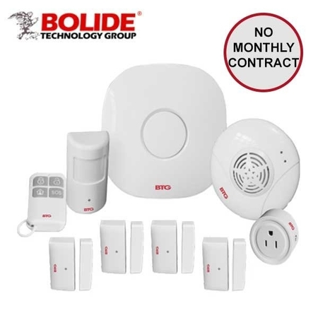 BOLIDE BTG 9x Piece Wireless Alarm Kit Includes4 contact sensors ideal for doors or windows, 1x P.I.R. sens BOL-BTG-AK